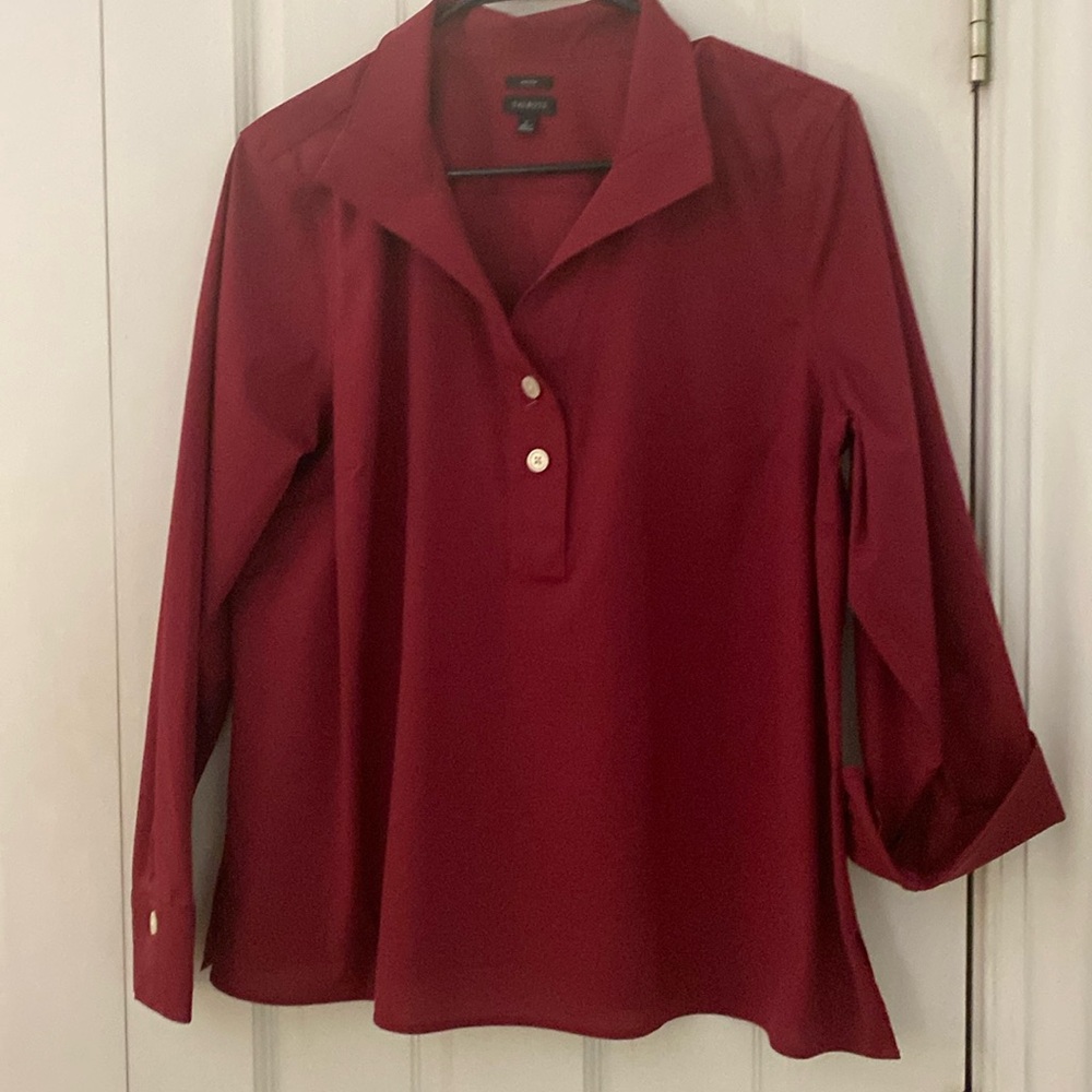 NWOT Burgundy Poet Style Pullover Top